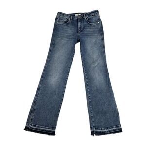 Mavi Jeans Womens Size 31/30 Maria Slit Raw Hem Bootcut Blue Denim Pants